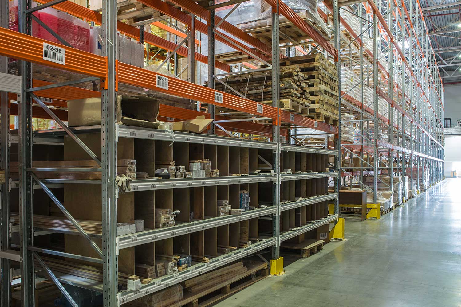 modern warehouse racks